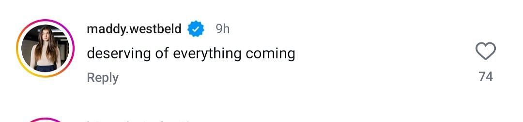 Westbeld's comment on IG